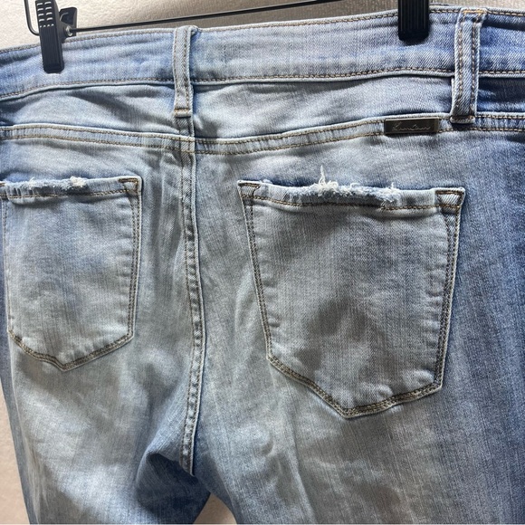 KanCan Distressed Trashed Jegging Womens XL Blue Denim Stretch Cute Comfy 2863 - Picture 9 of 10